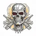 Terminator 2 and Leon  tattoo design idea