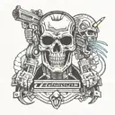 Terminator 2 and Leon  tattoo design idea