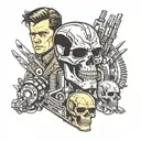 Terminator 2 and Leon  tattoo design idea