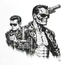 Terminator 2 and Leon  tattoo design idea