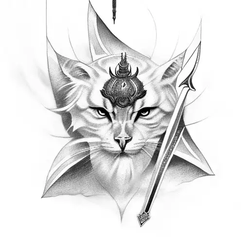 A tattoo inspired by the Creation of Adam painting, incorporating swords tattoo design idea