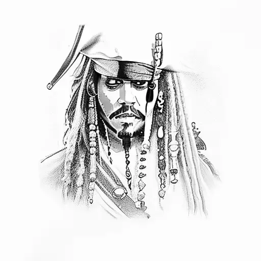 jack sparrow tattoo design idea