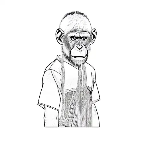 a chimpanzee tattoo design idea