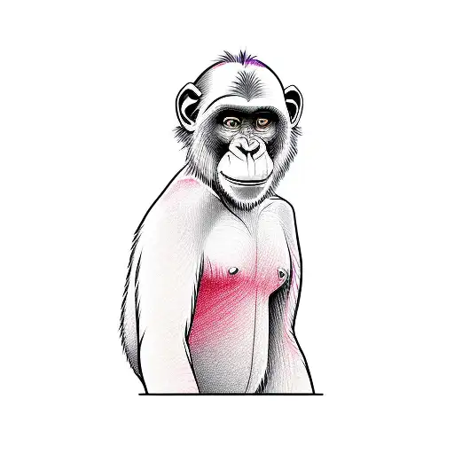 a chimpanzee tattoo design idea