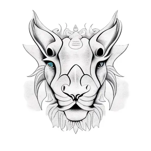 a sport car with animal head tattoo design idea