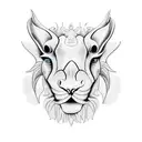 a sport car with animal head tattoo design idea