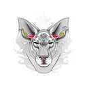 a sport car with animal head tattoo design idea