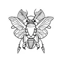 carpenter bee tattoo design idea