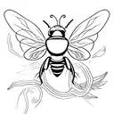 carpenter bee tattoo design idea
