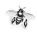 carpenter bee techno tattoo design idea