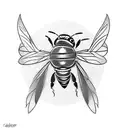 carpenter bee tattoo design idea