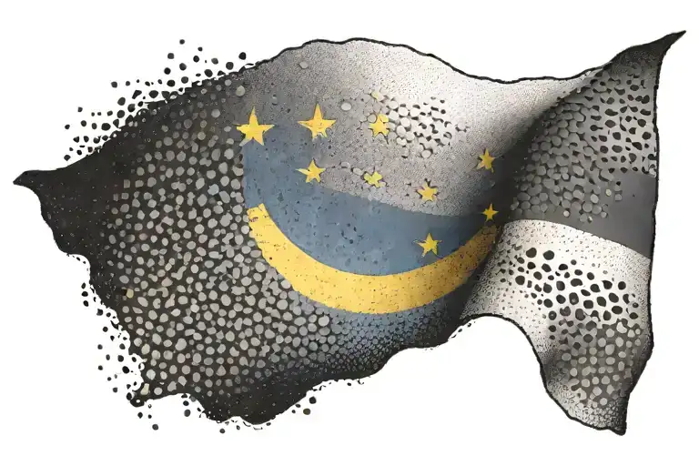 Romanian flag tattoo design idea