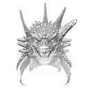 godzilla tattoo design idea