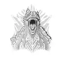 godzilla tattoo design idea