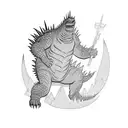godzilla tattoo design idea