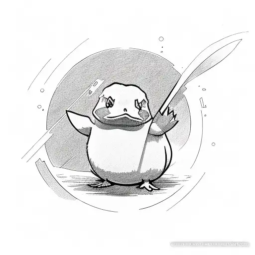 psyduck tattoo design idea
