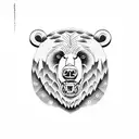 bear vs bull tattoo design idea