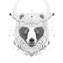bear vs bull tattoo design idea
