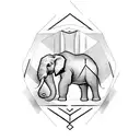 4 chevrons with an elephant tattoo design idea
