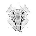 4 chevrons with an elephant tattoo design idea