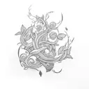 Vine tattoo design idea