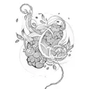 Vine tattoo design idea