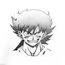 luffy's straw hat, Sasuke Eternal Mangenkyo sharingan, 7-star dragonball tattoo design idea