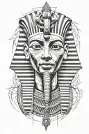 king tut broken face tattoo tattoo design idea