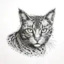 cat with scratch marks tattoo design idea