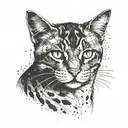 cat with scratch marks tattoo design idea