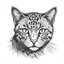 cat with scratch marks tattoo design idea