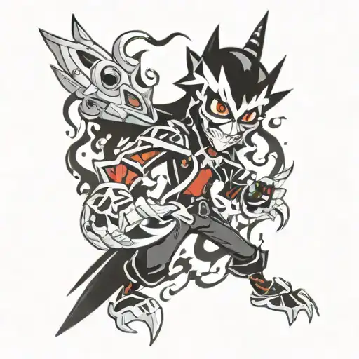 Alastor from Hazbin Hotel  tattoo design idea