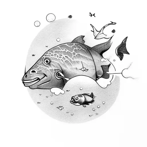 I want something which describes the love and calmness while doing scuba diving, Star gazing and overcoming fear of wate tattoo design idea