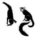 lemurs dance tattoo design idea
