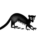 lemurs dance tattoo design idea