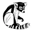 lemurs dance tattoo design idea