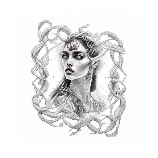 Persephone and Hades tattoo design idea