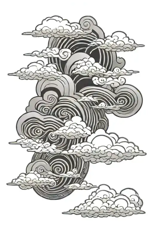 akatsuki cloud patterns tattoo design idea