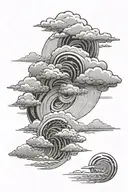 akatsuki cloud patterns tattoo design idea