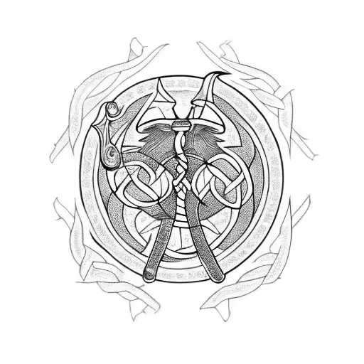 staff of Asclepius. Celtic style with a snake wrapping around a sword tattoo design idea