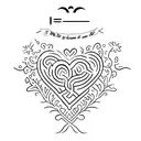 "Hol di" surrounded by a heart in memory of grandpa tattoo design idea