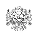 "Hol di" surrounded by a heart in memory of grandpa tattoo design idea