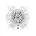 Alpha and omega tattoo design idea