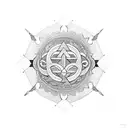 Alpha and omega tattoo design idea