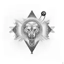 Alpha and omega big crunch tattoo design idea