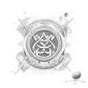 Alpha and omega big crunch tattoo design idea