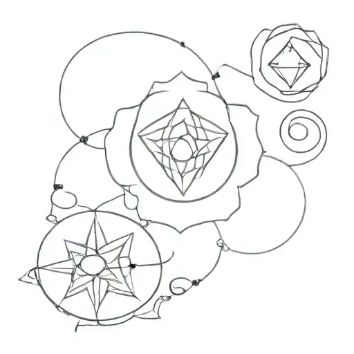 chakra symbols tattoo design idea