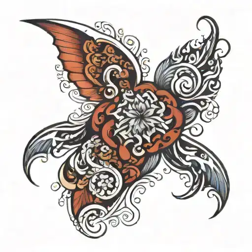 half tattooed torso tattoo design idea