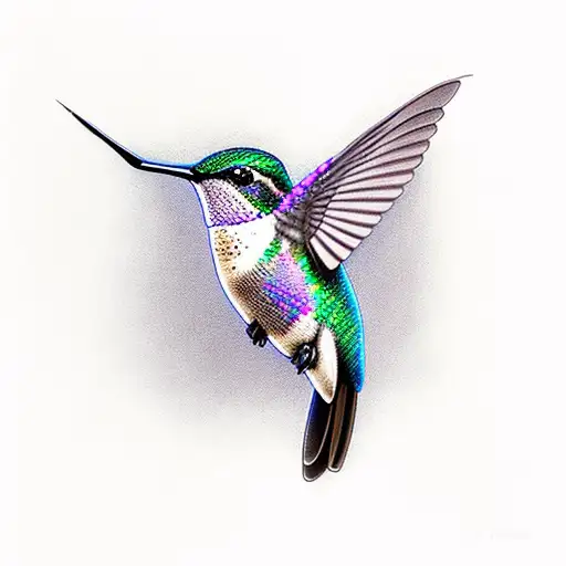 Hummingbird 1:11 o'clock tattoo design idea