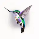 Hummingbird 1:11 o'clock tattoo design idea